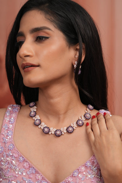 Florielle Pastel Beaded Diamond Necklace Set | LaLa Land 2.0