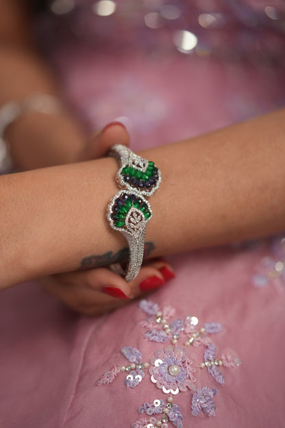 Twin Bloom Pastel Beaded Diamond Openable Bracelet | LaLa Land 2.0