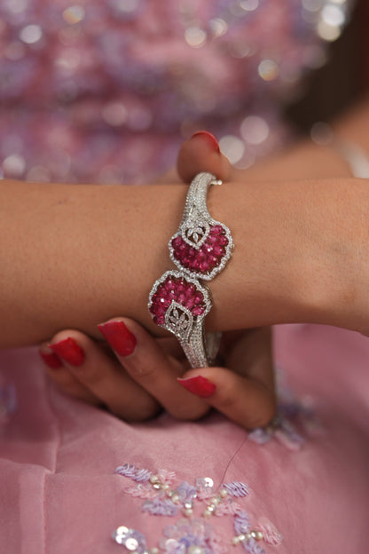 Twin Bloom Pastel Beaded Diamond Openable Bracelet | LaLa Land 2.0