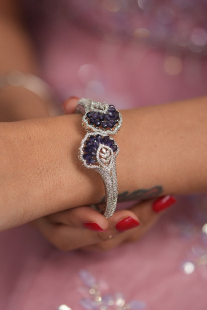 Twin Bloom Pastel Beaded Diamond Openable Bracelet | LaLa Land 2.0