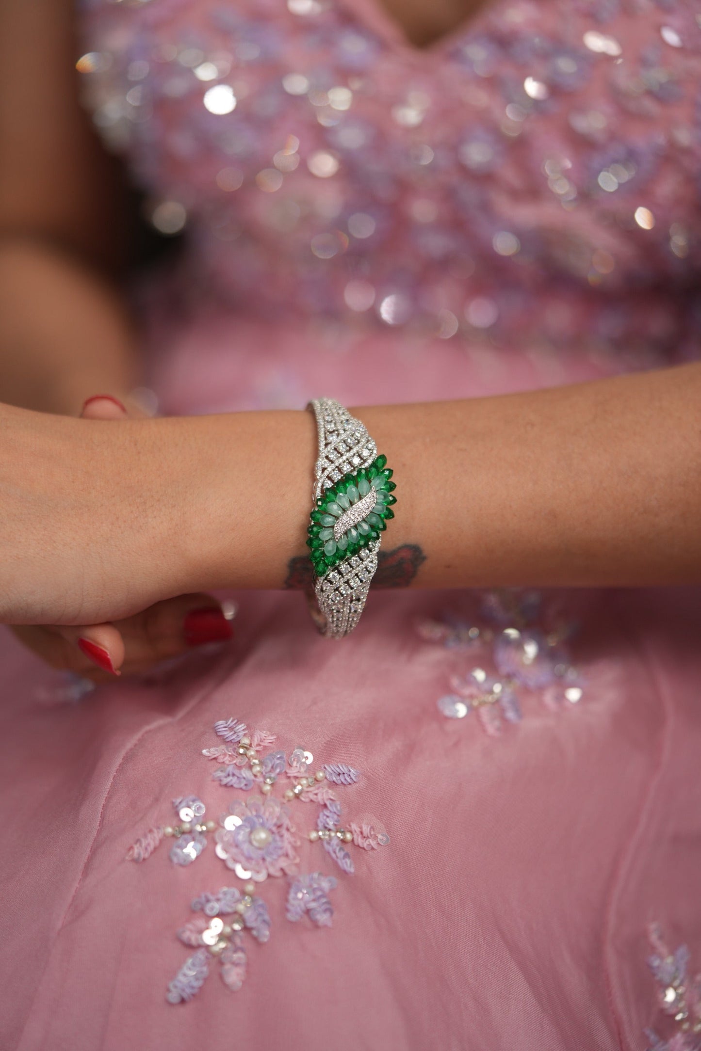 Petaline Grace Pastel Beaded Diamond Openable Bracelet | LaLa Land 2.0