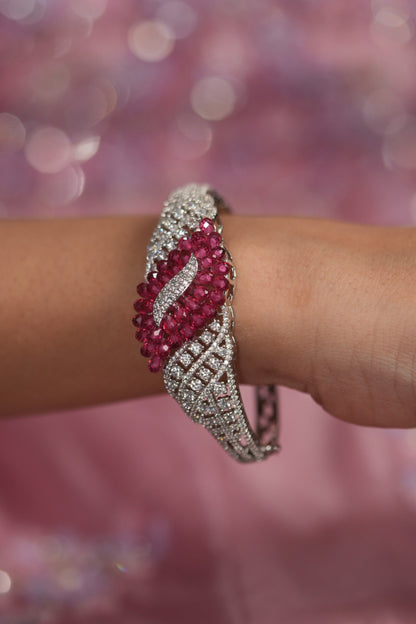 Petaline Grace Pastel Beaded Diamond Openable Bracelet | LaLa Land 2.0