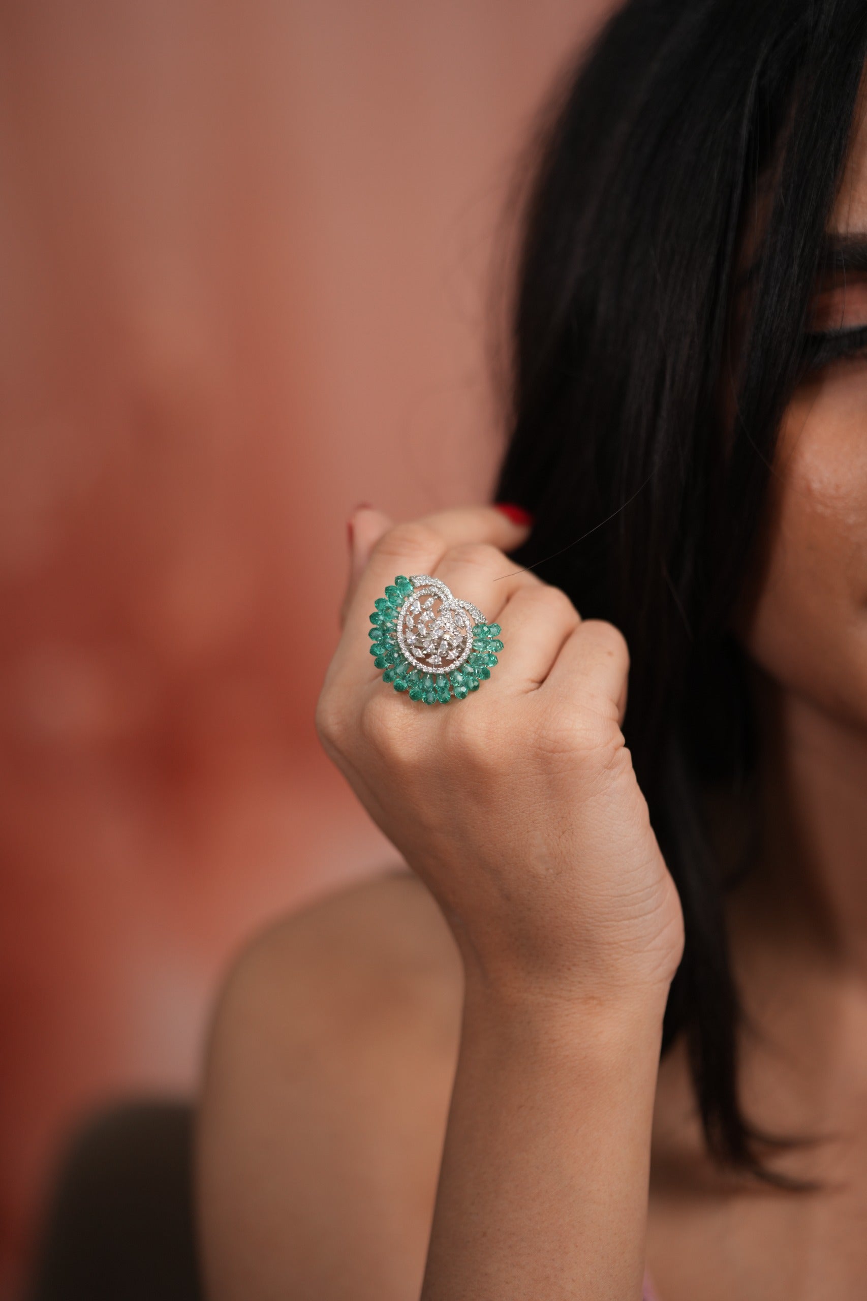 Elowen Pastel Beaded Diamond Ring | LaLa Land 2.0