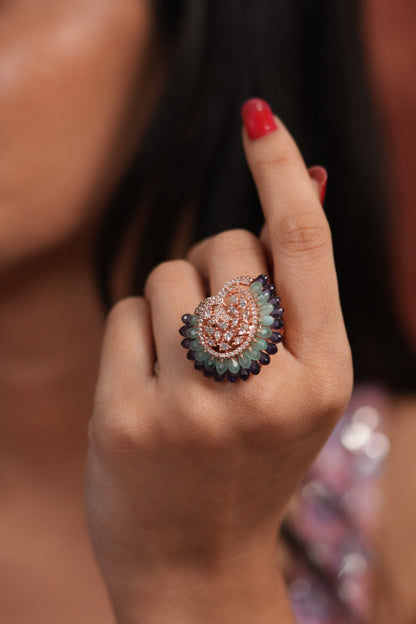 Elowen Pastel Beaded Diamond Ring | LaLa Land 2.0