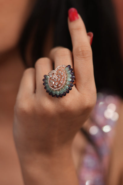 Elowen Pastel Beaded Diamond Ring | LaLa Land 2.0