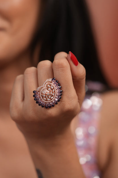 Elowen Pastel Beaded Diamond Ring | LaLa Land 2.0