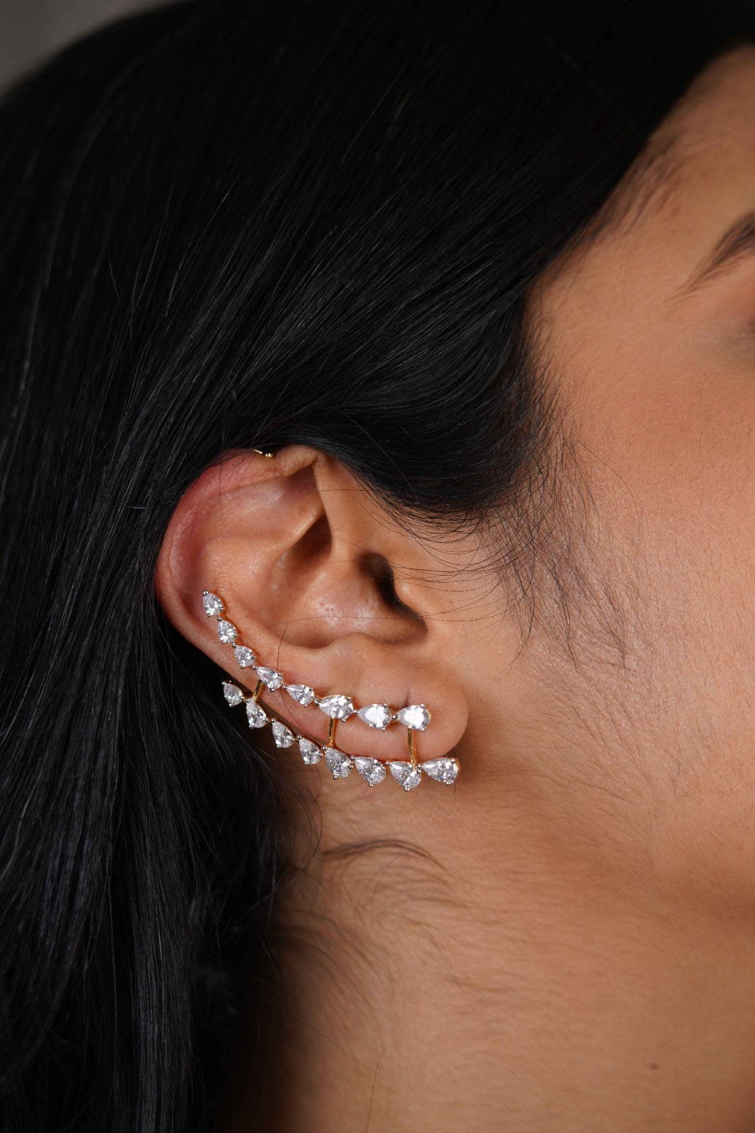 Anantara Diamond Double line Earcuff Earring