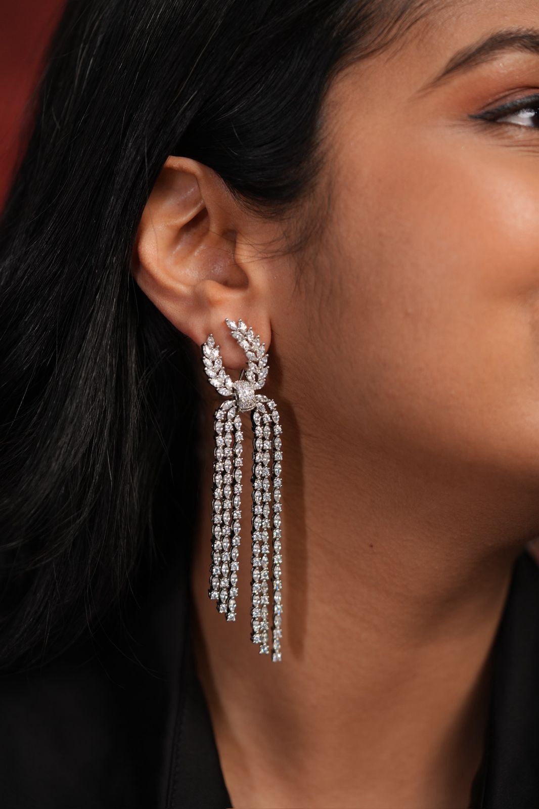 Drama Lama Long Diamond Dangler Earrings