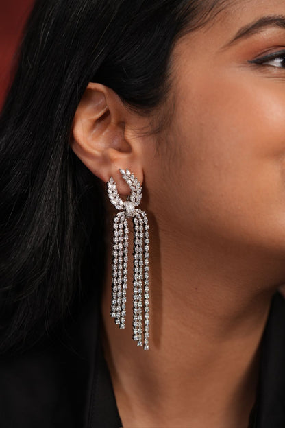 Drama Lama Long Diamond Dangler Earrings
