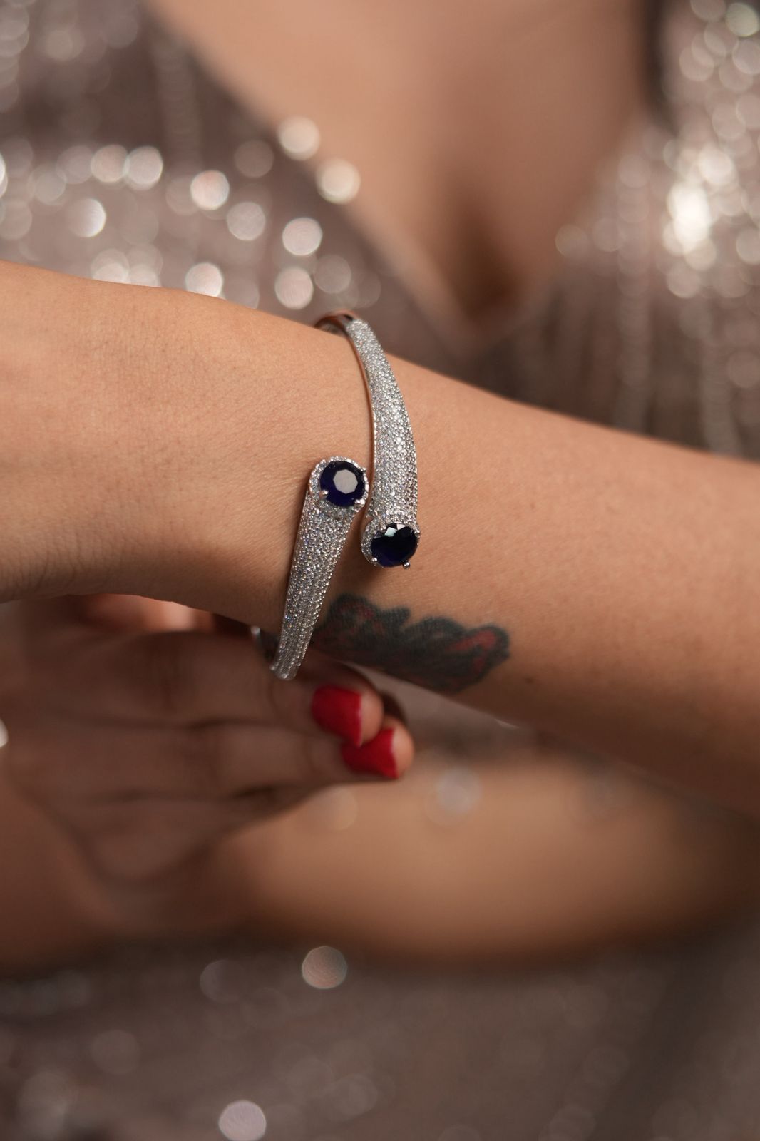 Jingle Diamond Dual Coloured Stone Bracelet