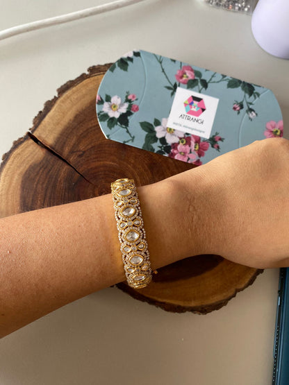 Shailaja Polki Moissanite Mid Sized Kada