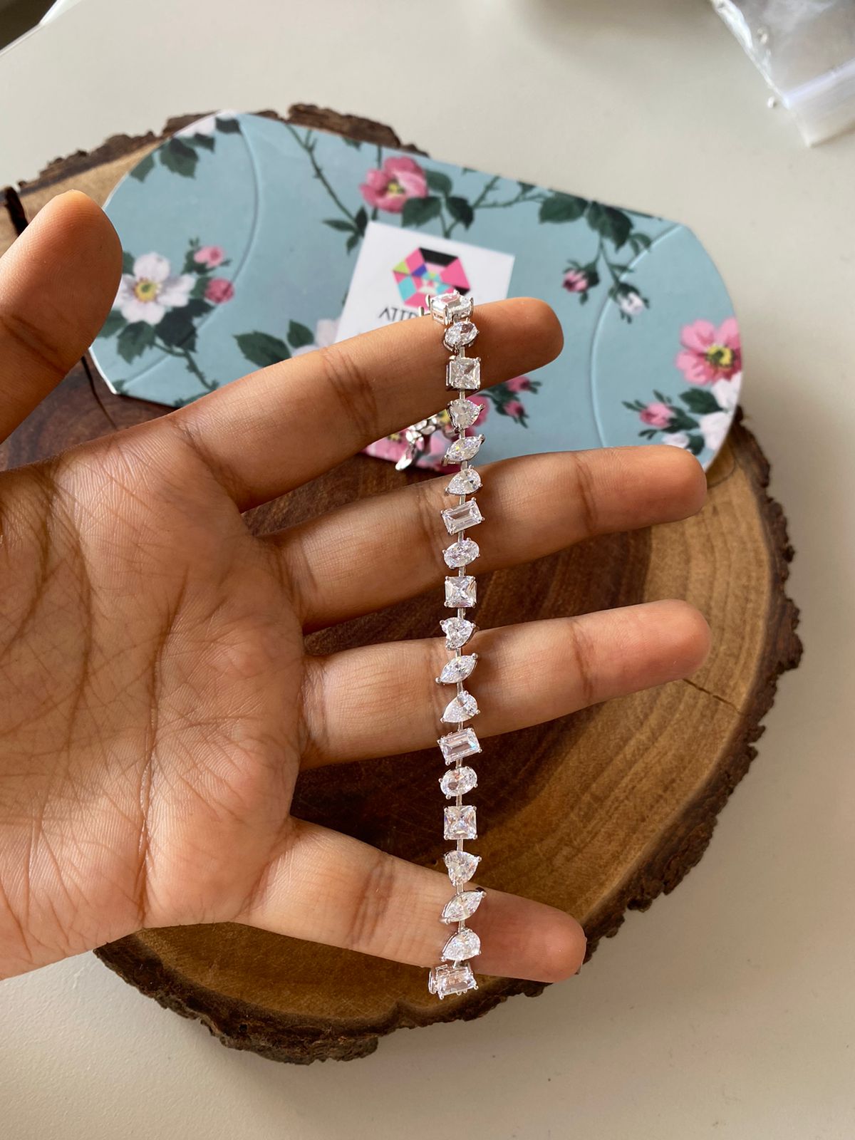 Viral 30 cent Multi Solitaire Diamond Tennis Bracelet