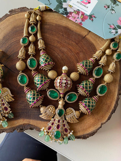 Garuda Designer Polki Indo western Necklace Set