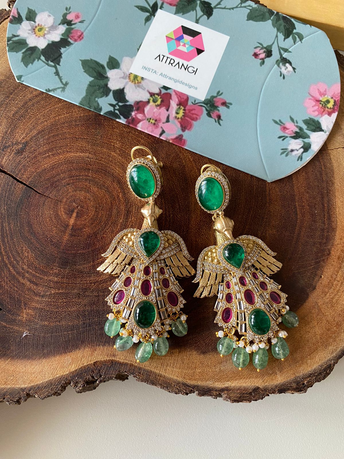 Garuda Designer Polki Indo western Necklace Set