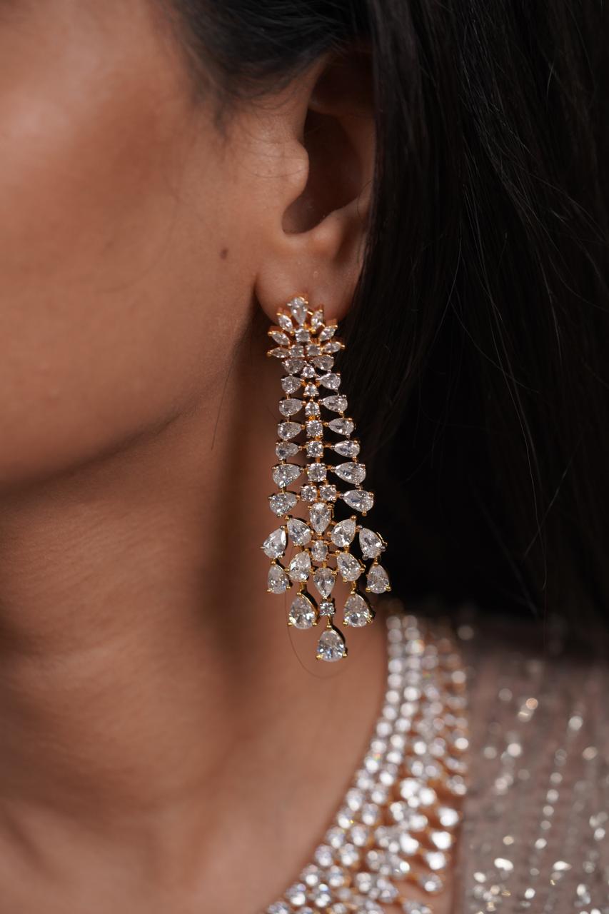 Nora Diamond Double Layered Bridal Necklace Set