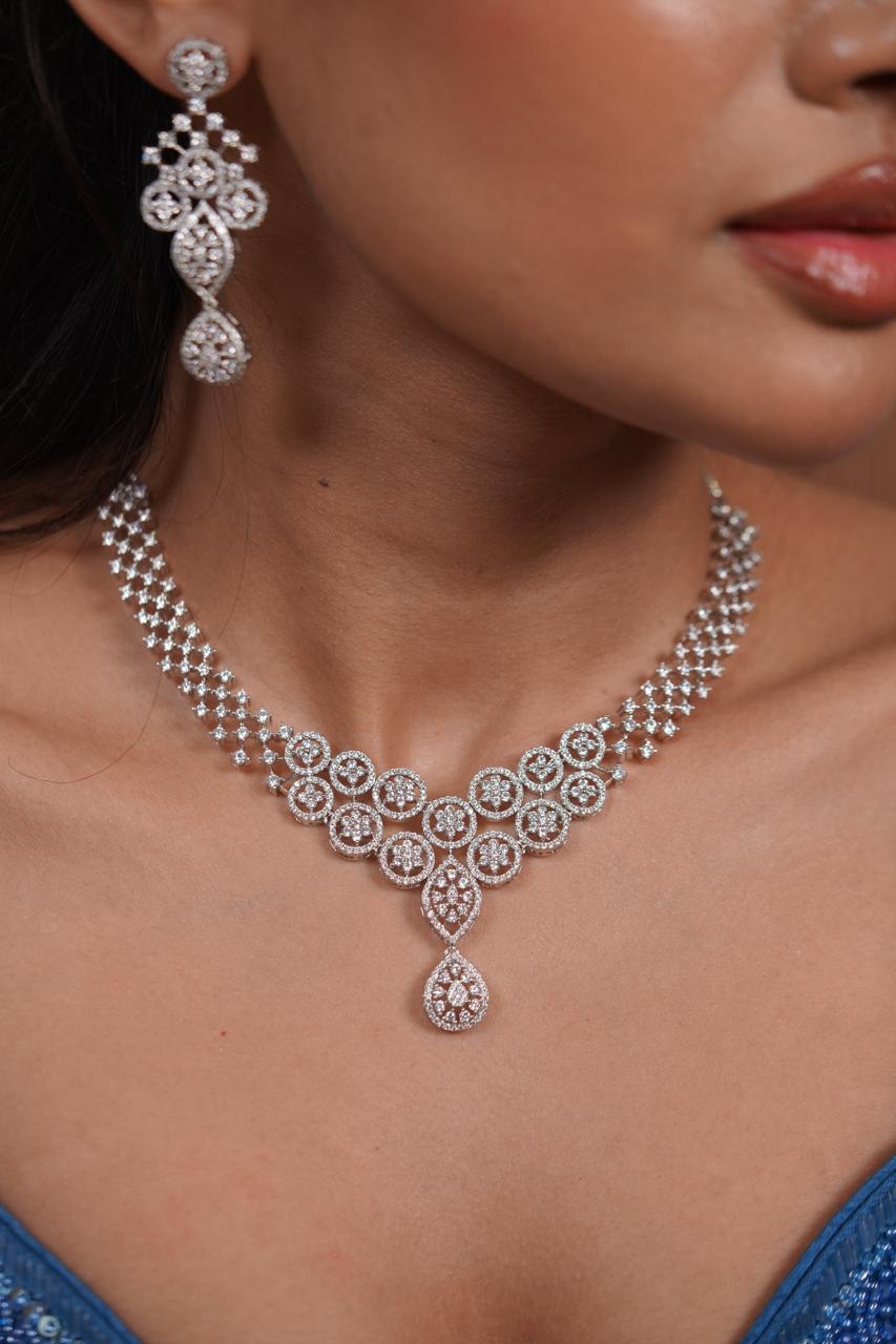 Casava Diamond necklace Set | Mid Sized