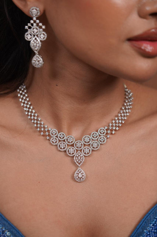 Casava Diamond necklace Set | Mid Sized