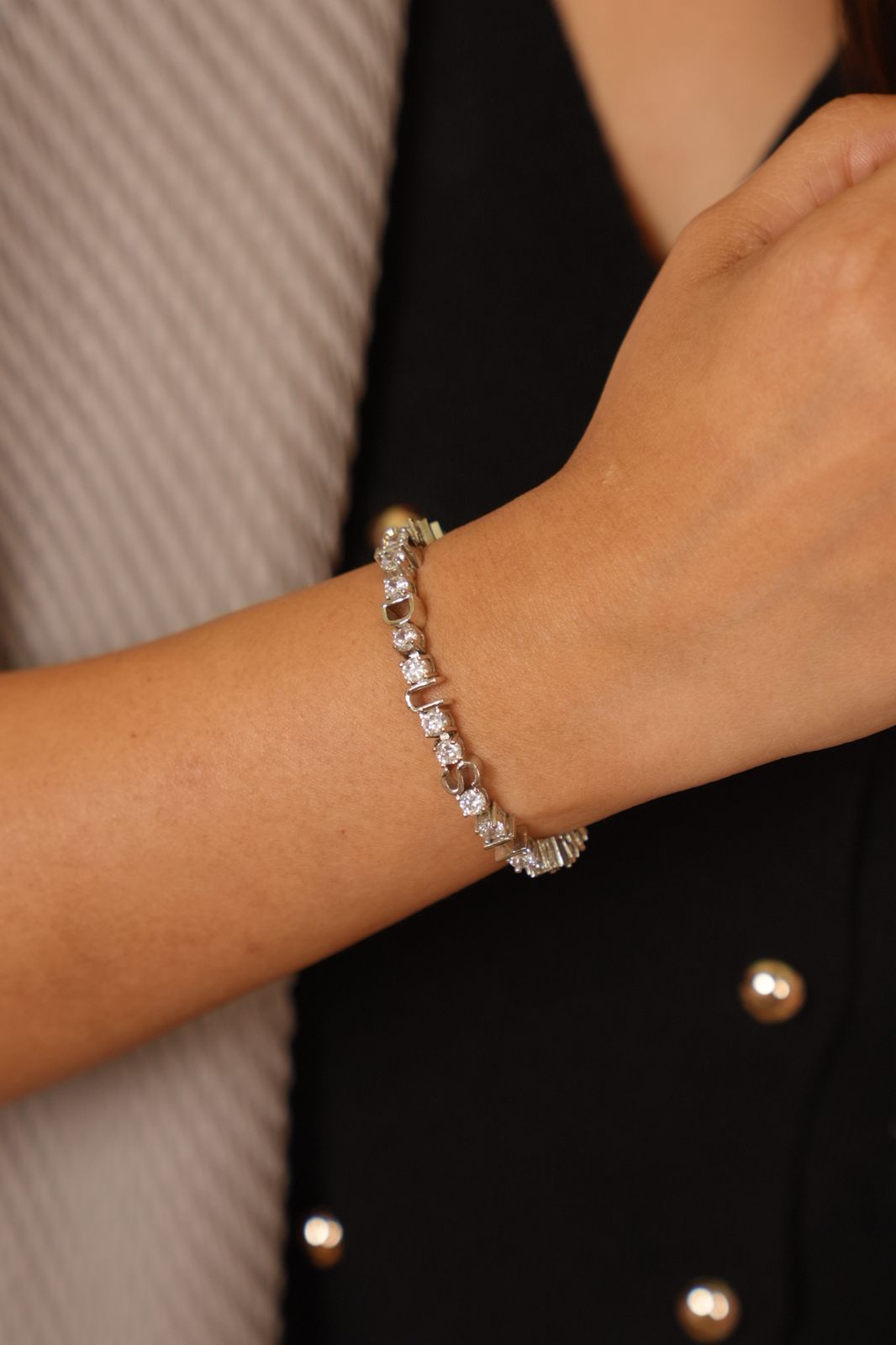 Personalised Diamond Daily Wear Tennis Bracelet | Customized