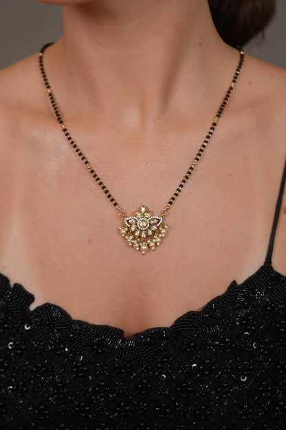 Vilinda Polki Moissanite Antique Gold Mangalsutra | Daily Wear