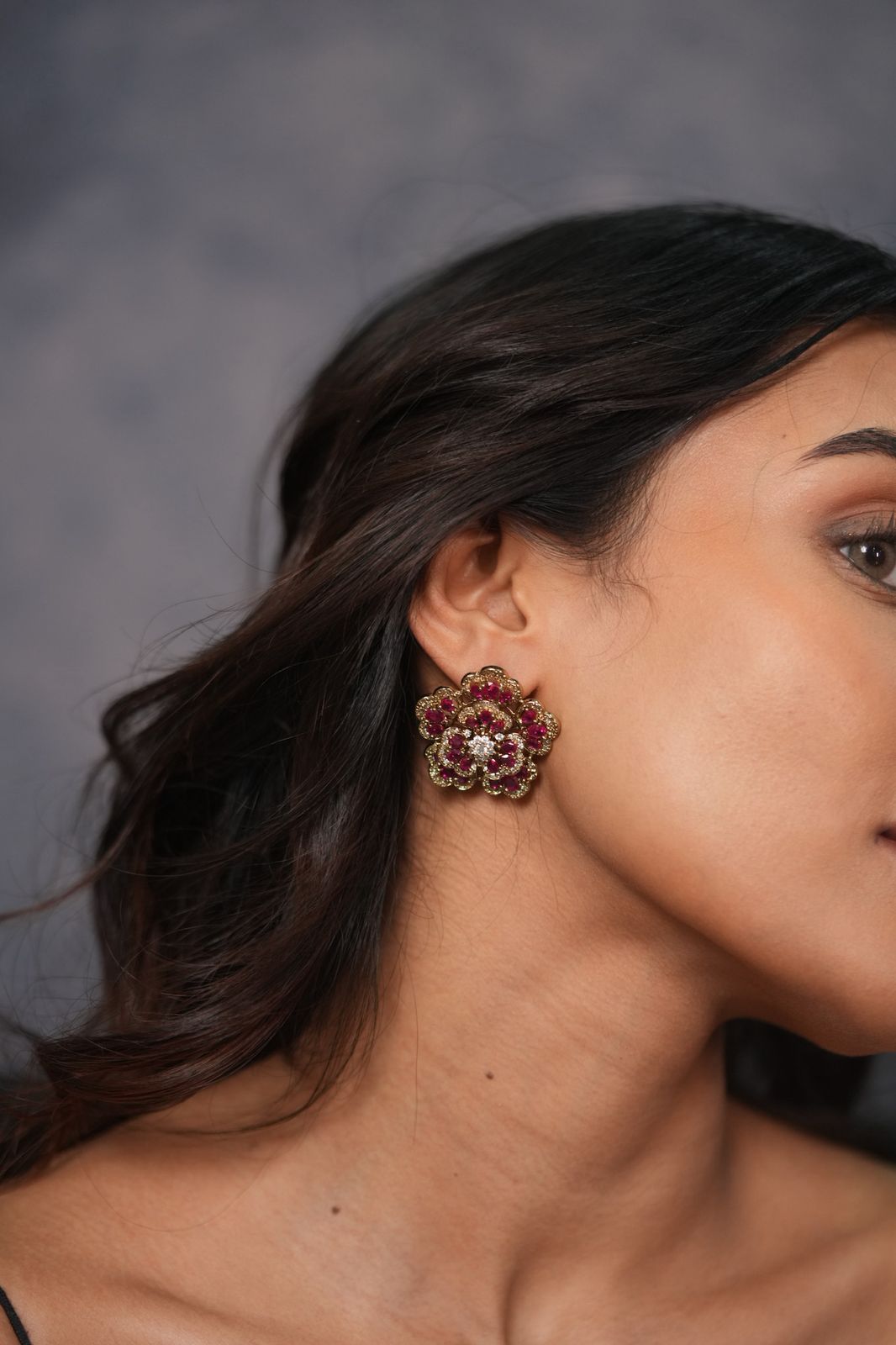Drona Indian Diamond Fusion Big Studs