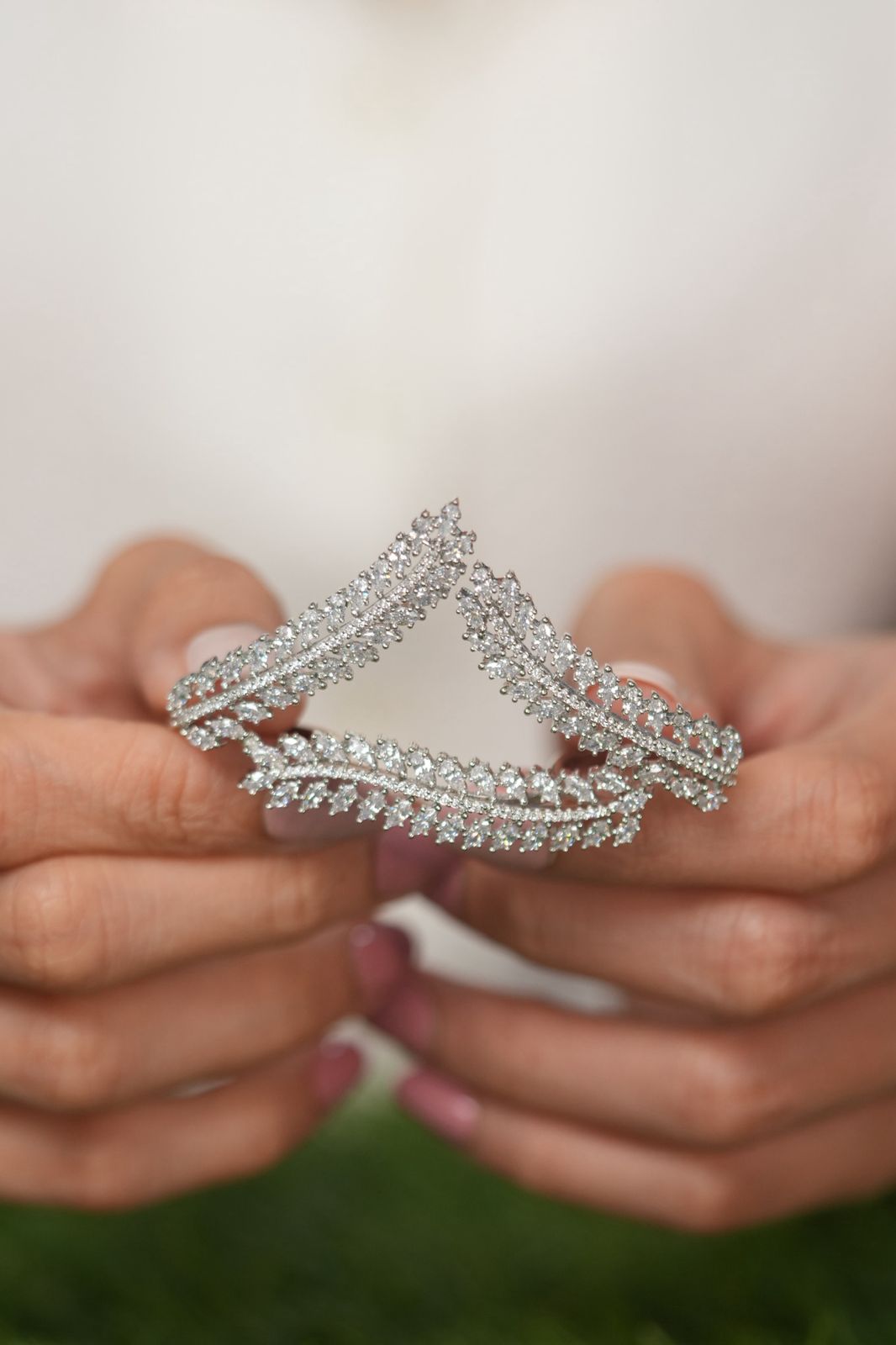 Kay Enveloping 3 Way Diamond Cuff Ring | Statement