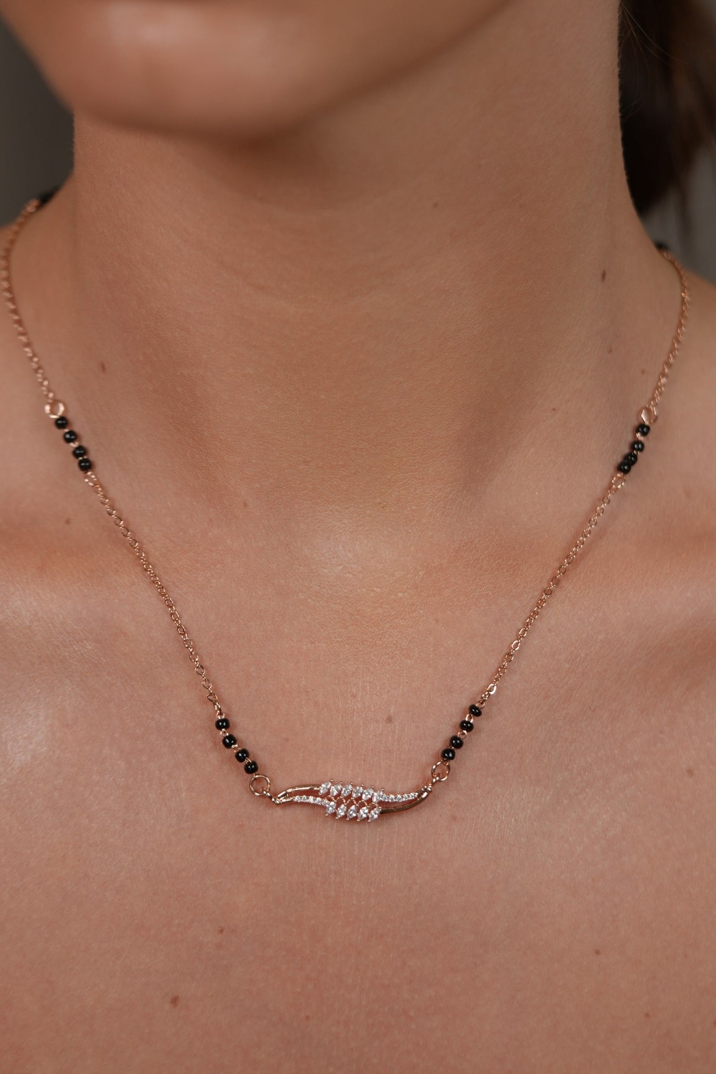 Forever Vow Single Line Diamond Mangalsutra | Daily Wear