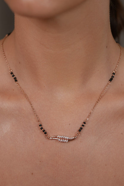 Forever Vow Single Line Diamond Mangalsutra | Daily Wear