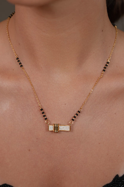 Granthi Single Line Diamond Mangalsutra | Daily Wear