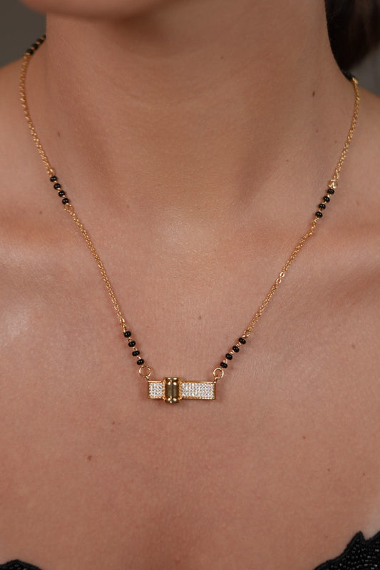 Granthi Single Line Diamond Mangalsutra | Daily Wear