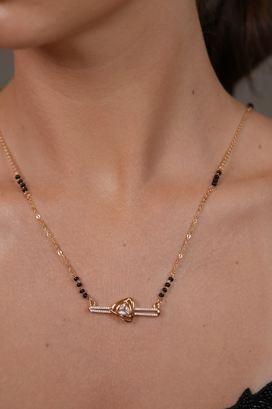 EkVachan Single Line Diamond Mangalsutra | Daily Wear