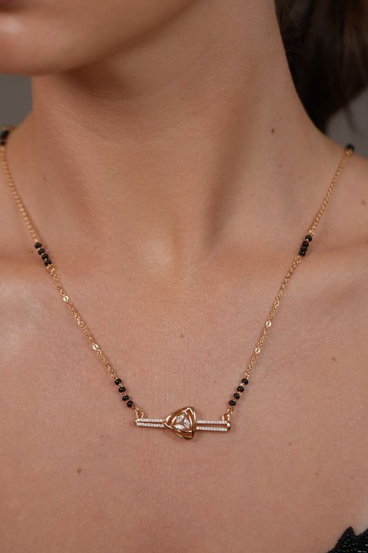 EkVachan Single Line Diamond Mangalsutra | Daily Wear