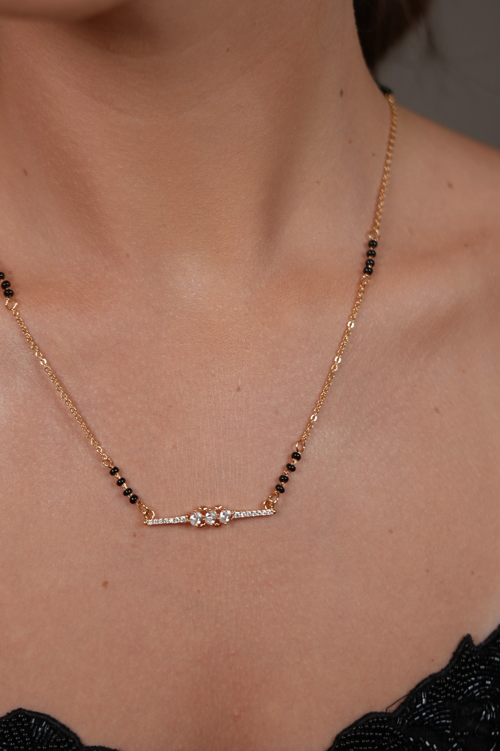 Eternal Vow Single Line Diamond Mangalsutra | Daily Wear