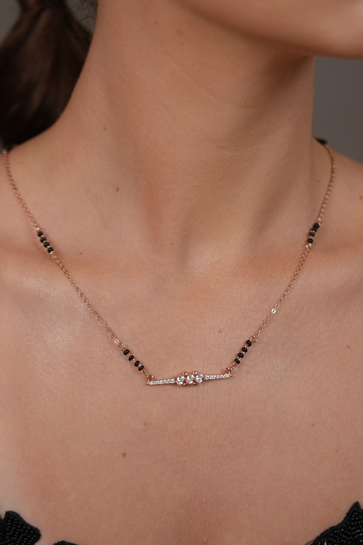Eternal Vow Single Line Diamond Mangalsutra | Daily Wear