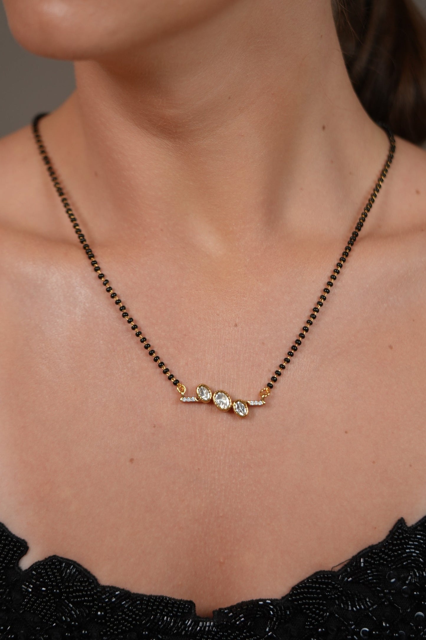 Saathiya Polki Single Line Mangalsutra | Daily Wear