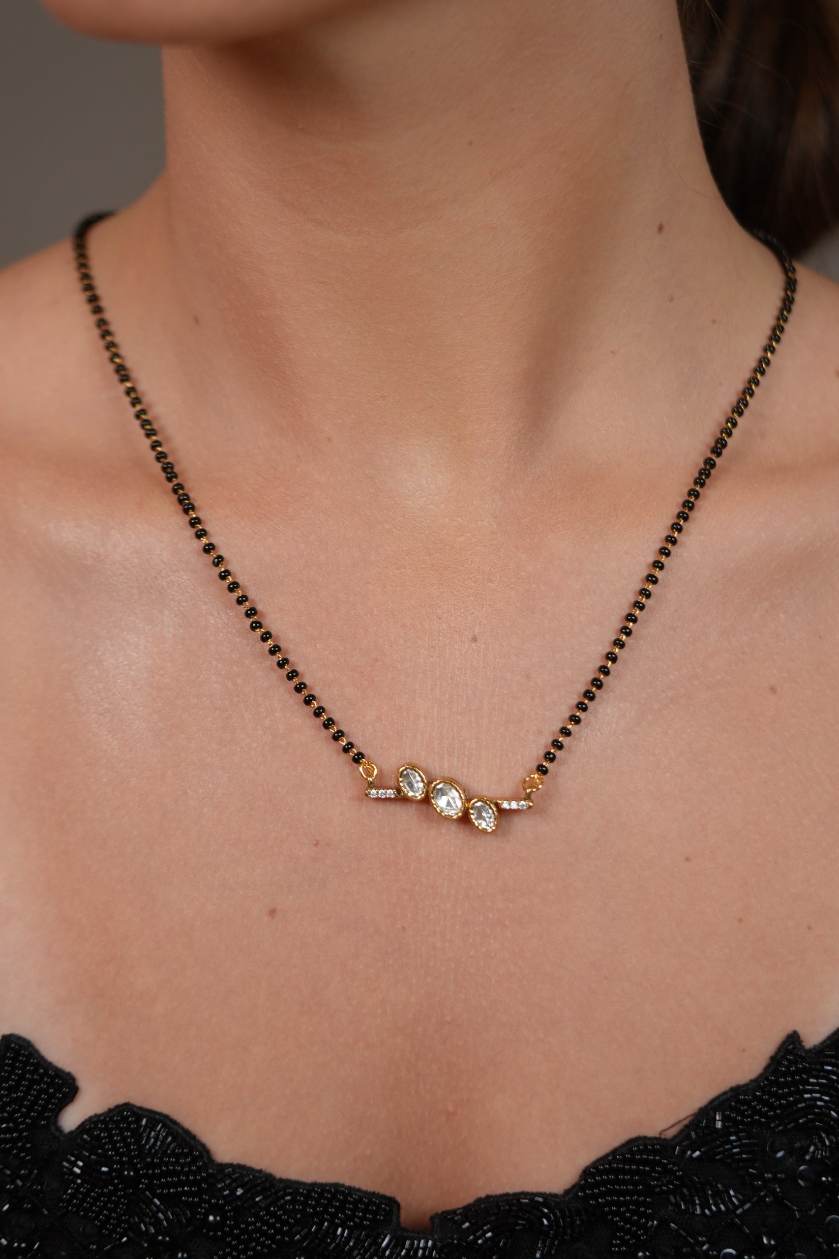 Saathiya Polki Single Line Mangalsutra | Daily Wear