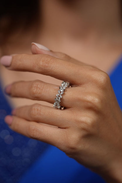 Round Flora Diamond Band Promise Ring | Daily Wear