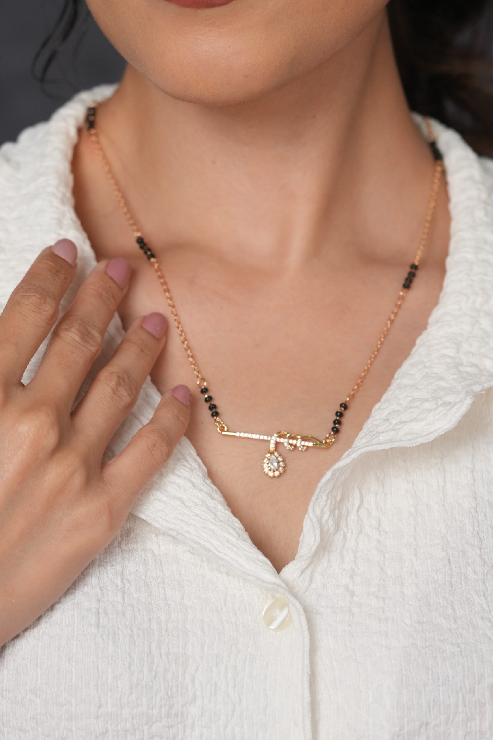 Jeevanbhar Single Line Diamond Mangalsutra | Daily Wear