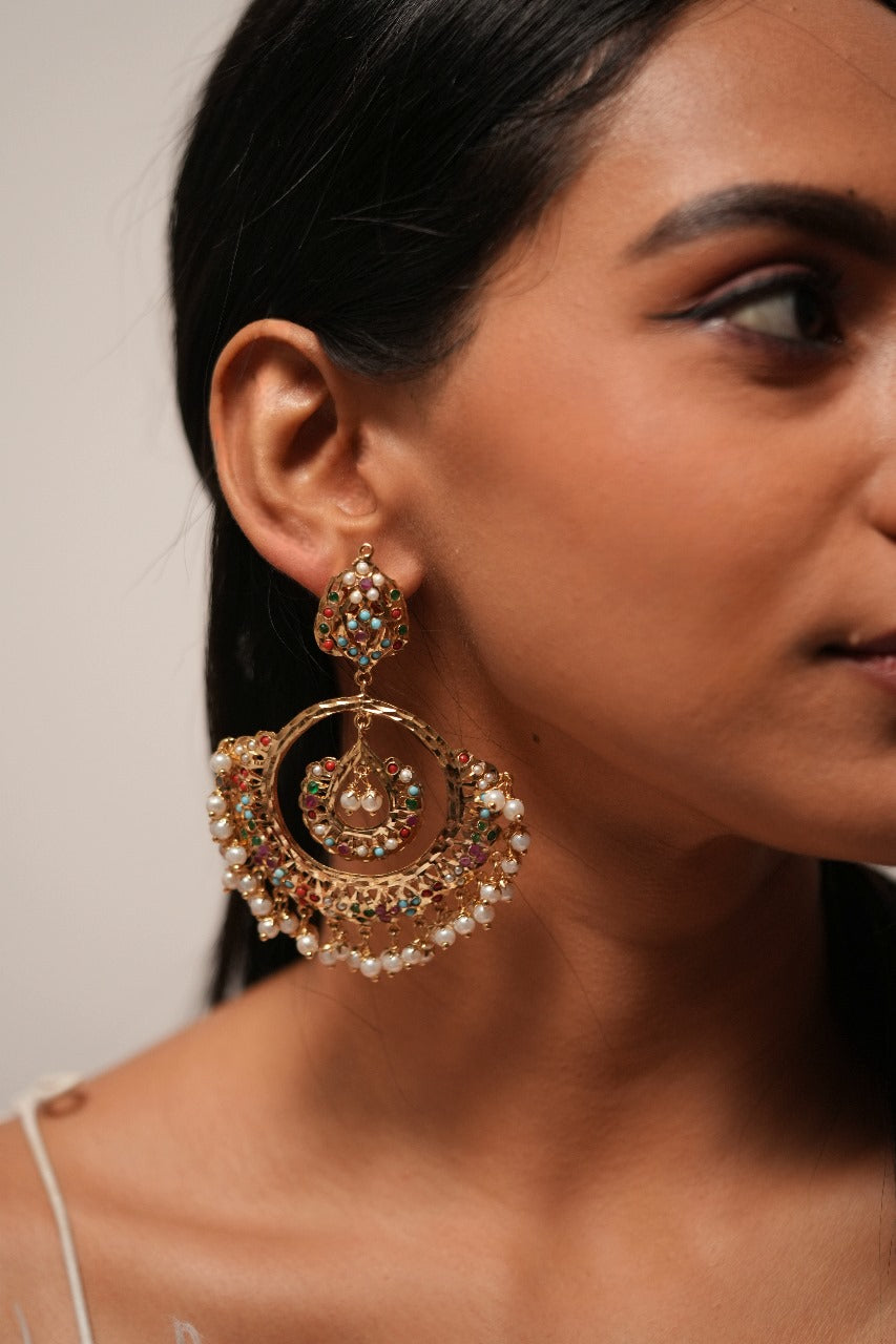 Mehwish Jadaau Navratna Indian Chandbali