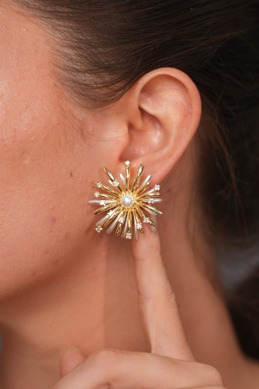 Meet Me in Mykonos Gold Studs | Party Wear Western Earrings