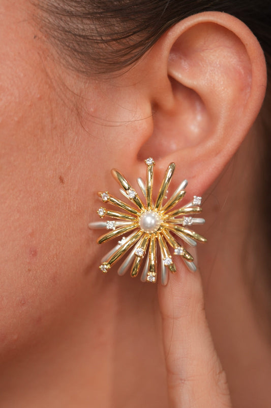Meet Me in Mykonos Gold Studs | Party Wear Western Earrings