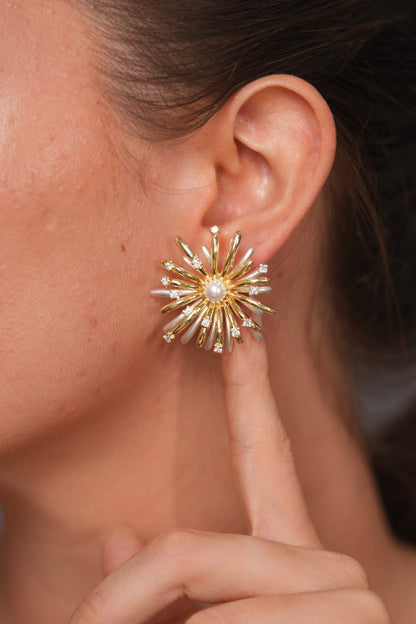 Meet Me in Mykonos Gold Studs | Party Wear Western Earrings