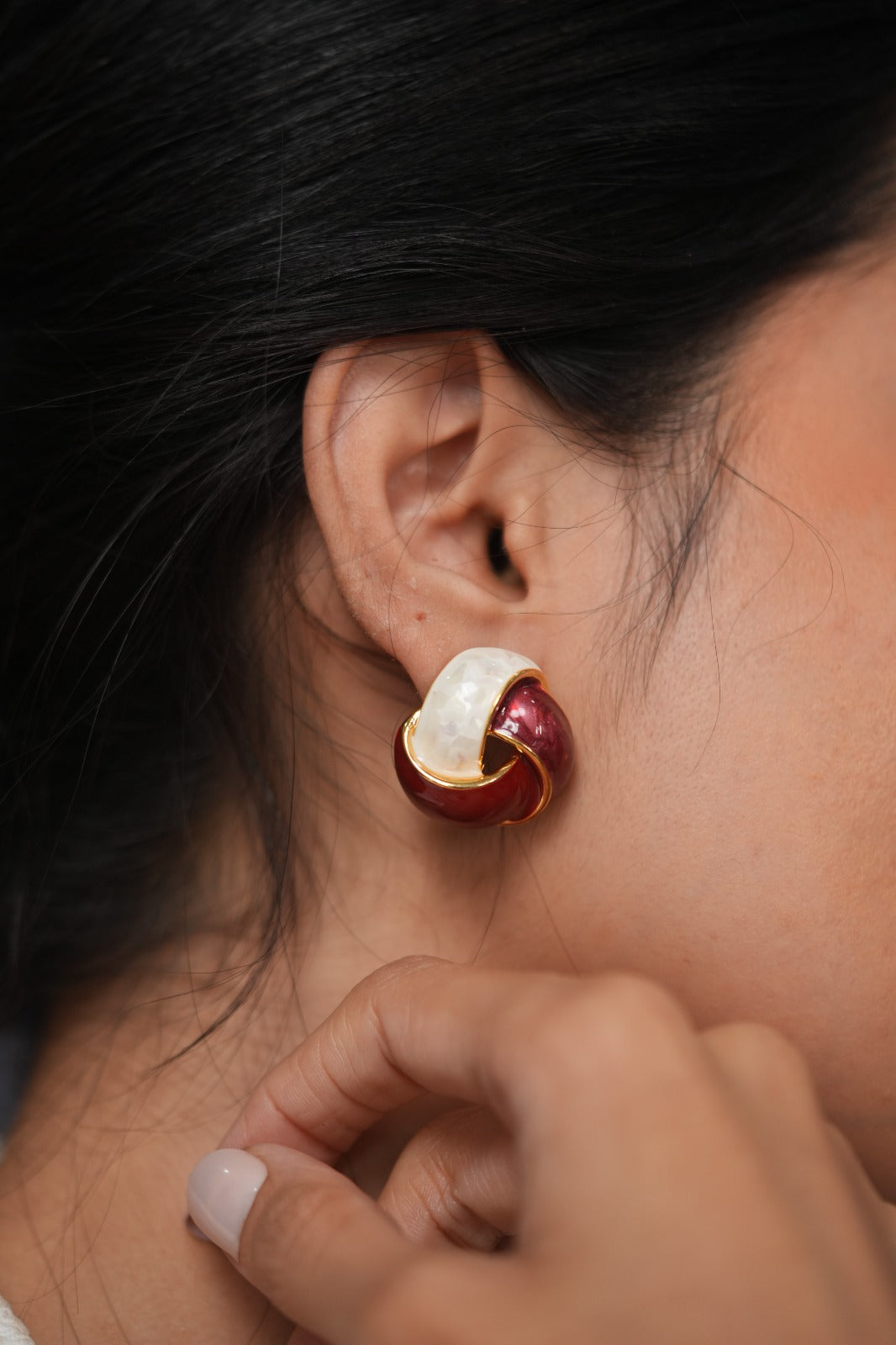 Tuscany Twilight Twist Studs | Party Wear Western Earrings
