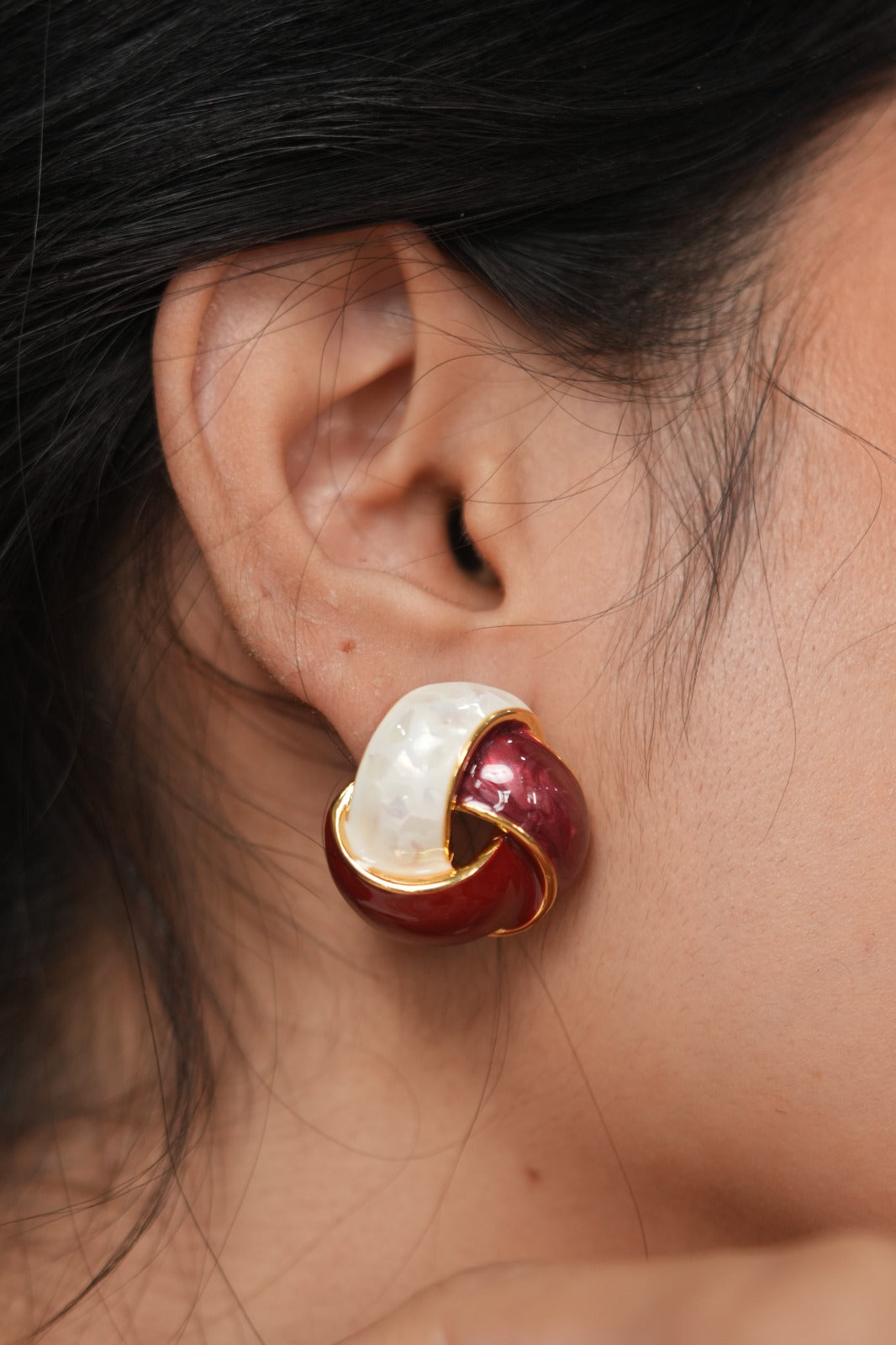 Tuscany Twilight Twist Studs | Party Wear Western Earrings
