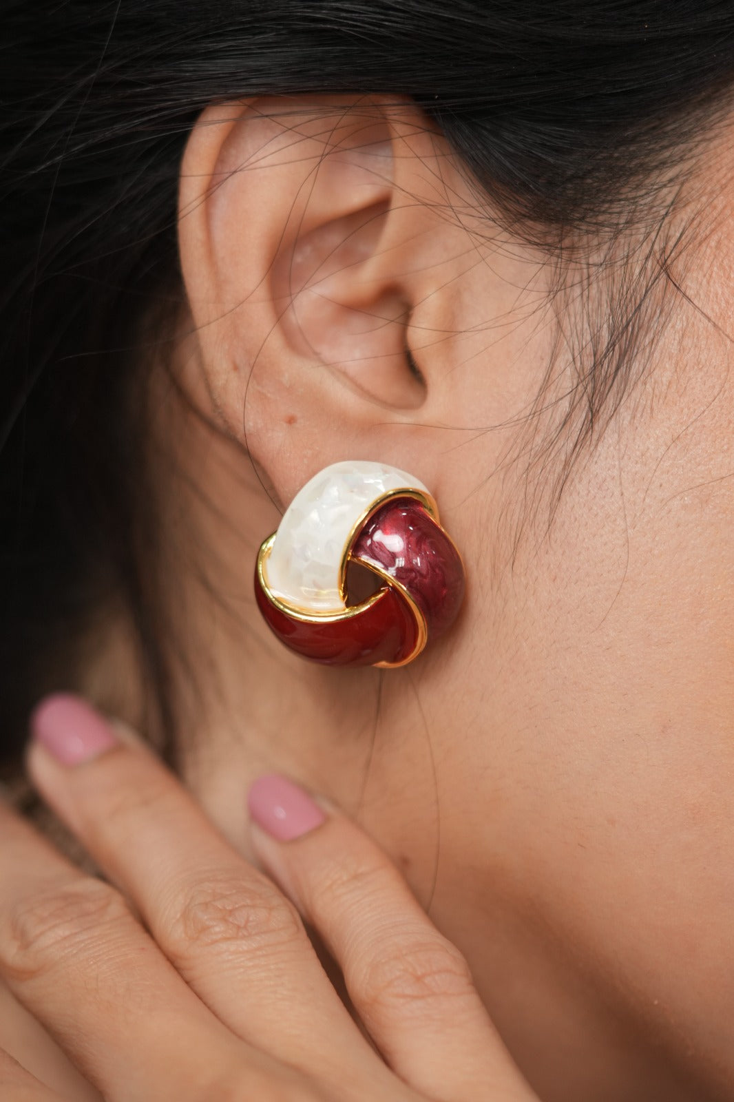 Tuscany Twilight Twist Studs | Party Wear Western Earrings