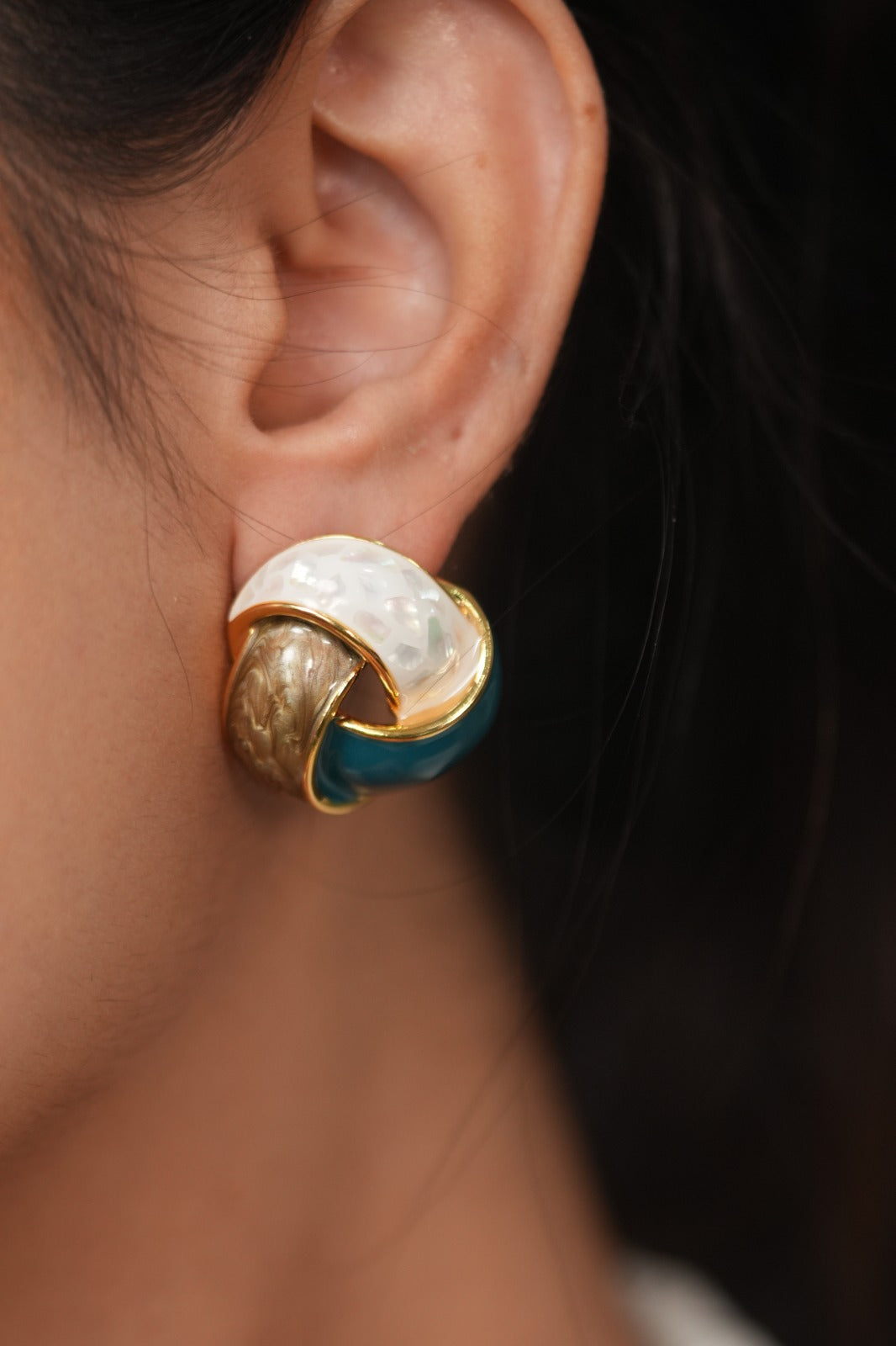 Tuscany Twilight Twist Studs | Party Wear Western Earrings