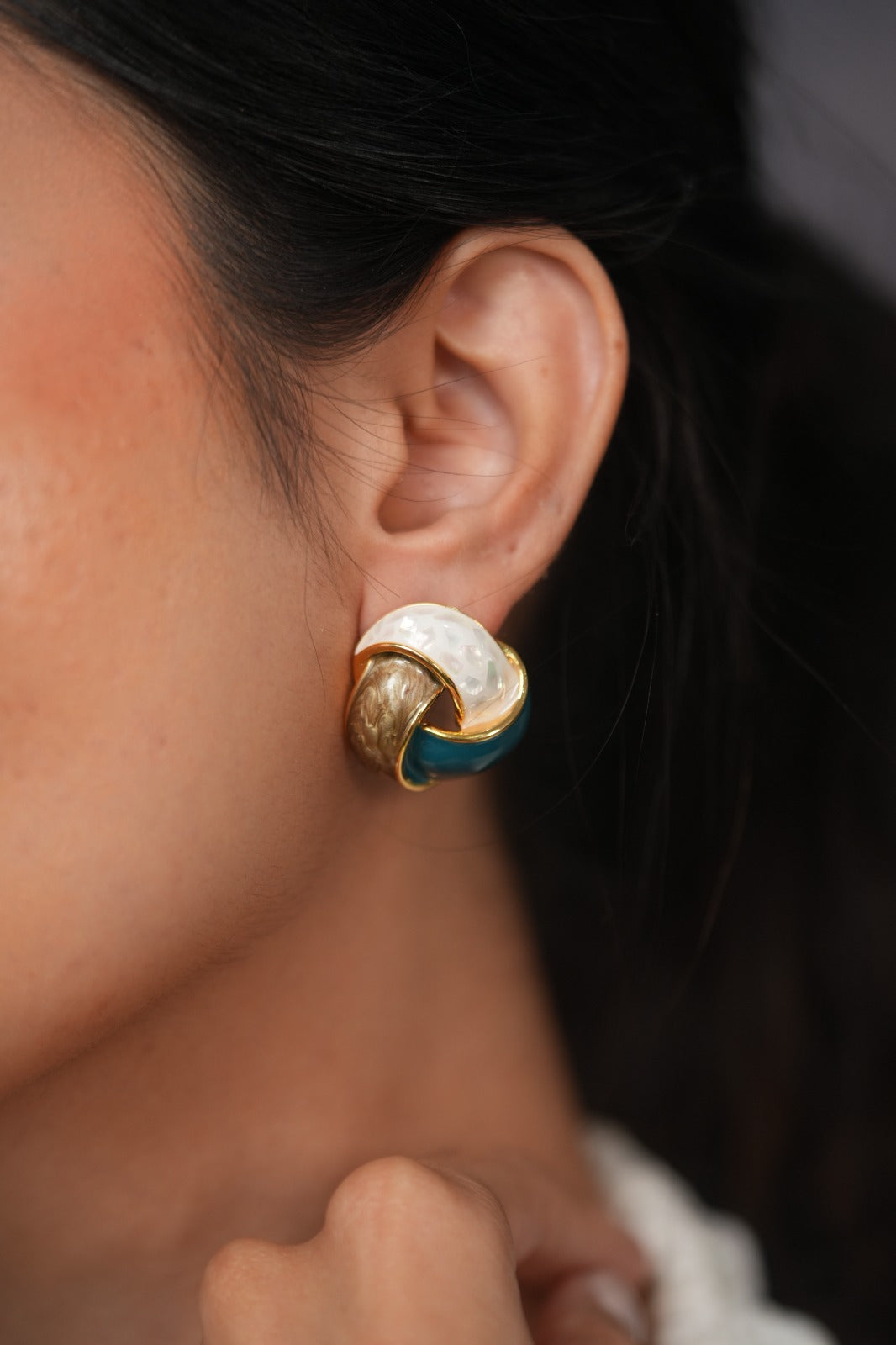 Tuscany Twilight Twist Studs | Party Wear Western Earrings