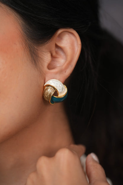 Tuscany Twilight Twist Studs | Party Wear Western Earrings