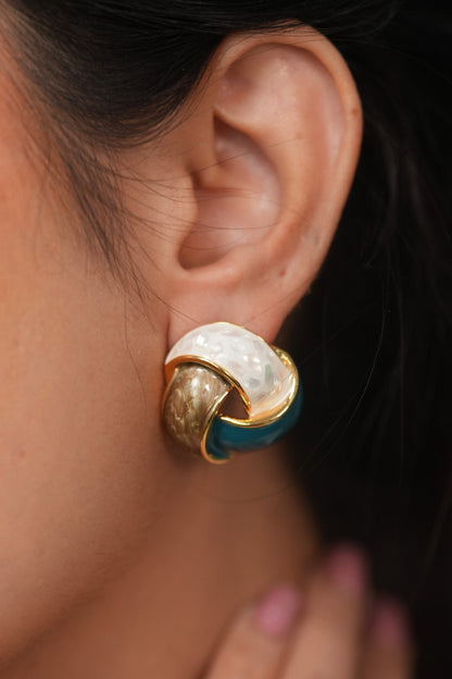 Tuscany Twilight Twist Studs | Party Wear Western Earrings