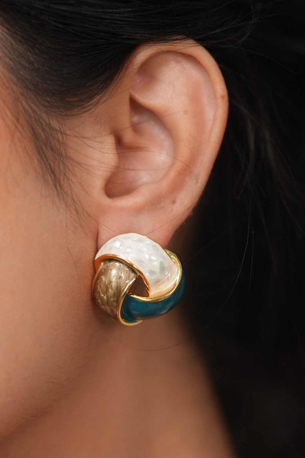 Tuscany Twilight Twist Studs | Party Wear Western Earrings