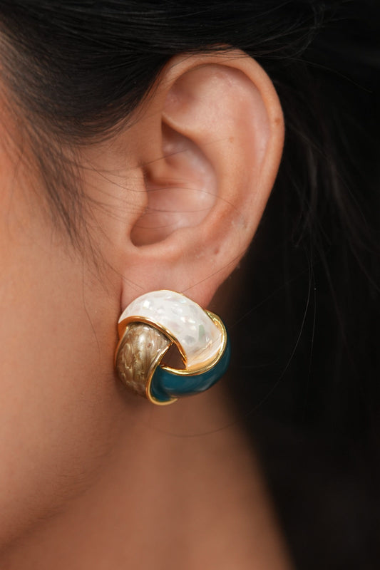 Tuscany Twilight Twist Studs | Party Wear Western Earrings